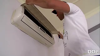 Domineer Hot slutty roommates share repairmans Obese Weasel words