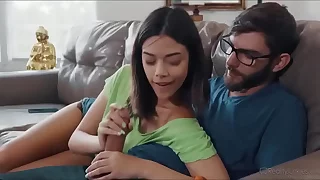 Famillystrock  .My unpractised young neighbor should taste my cock